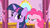 Size: 1280x720 | Tagged: safe, screencap, pinkie pie, twilight sparkle, pony, unicorn, g4, green isn't your color, my little pony: friendship is magic, season 1, aside glance, female, floppy ears, looking sideways, mare, narrowed eyes, raised eyebrow, unicorn twilight