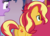 Size: 860x615 | Tagged: safe, screencap, princess celestia, sunset shimmer, twilight sparkle, pony, unicorn, equestria girls, equestria girls specials, g4, my little pony equestria girls: better together, my little pony equestria girls: forgotten friendship, blurry background, bunset shimmer, butt, cropped, female, mare, plot, rear view