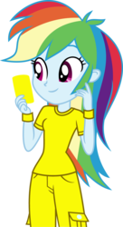 Size: 2053x3786 | Tagged: safe, artist:3d4d, artist:anhel032015, edit, vector edit, rainbow dash, equestria girls, g4, clothes, female, high res, simple background, smiling, solo, transparent background, vector, yellow