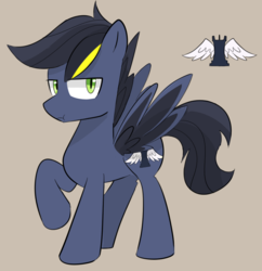 Size: 987x1021 | Tagged: safe, artist:lance, oc, oc only, pegasus, pony, solo