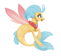 Size: 3500x3200 | Tagged: safe, artist:eeviart, princess skystar, seapony (g4), g4, my little pony: the movie, blue eyes, colored pupils, female, fin wings, fins, fish tail, freckles, high res, jewelry, necklace, open mouth, pearl necklace, profile, signature, simple background, skyabetes, solo, transparent background, wings