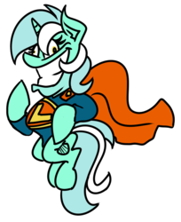 Size: 597x732 | Tagged: safe, artist:cowsrtasty, lyra heartstrings, pony, g4, female, simple background, solo, superhero, transparent background