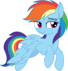 Size: 5987x6247 | Tagged: safe, artist:aureai-sketches, artist:cyanlightning, rainbow dash, pegasus, pony, g4, .svg available, absurd resolution, cute, dashabetes, female, flying, lidded eyes, mare, simple background, smiling, transparent background, vector