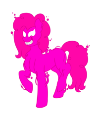 Size: 600x750 | Tagged: safe, artist:spyro-for-life, pinkie pie, oc, oc:hysteria (symbiote), earth pony, pony, fanfic:the symbiote, g4, female, mare, marvel comics, non-mlp oc, sharp teeth, simple background, smiling, symbiote, teeth, transparent background
