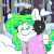 Size: 1000x1000 | Tagged: safe, artist:threetwotwo32232, oc, oc:mints, pony, animated, female, gif, mare, mlem, silly, snow, solo, tongue out