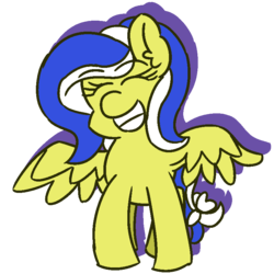 Size: 800x800 | Tagged: safe, artist:threetwotwo32232, oc, oc only, oc:lemon frost, pegasus, pony, female, mare, simple background, solo, transparent background