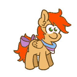 Size: 555x555 | Tagged: safe, artist:threetwotwo32232, oc, oc only, pegasus, pony, animated, female, gif, mare, ponka poe