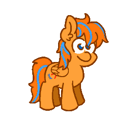 Size: 555x555 | Tagged: safe, artist:threetwotwo32232, oc, oc only, oc:cold front, pegasus, pony, animated, gif, male, ponka poe, stallion