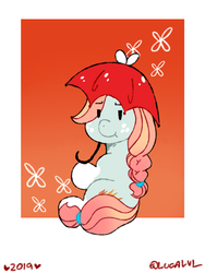 Size: 1500x2000 | Tagged: safe, artist:yunieelloa, oc, oc only, pony, chibi, female, mare, solo, umbrella