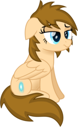Size: 1070x1725 | Tagged: safe, artist:itspeahead, oc, oc only, oc:stellar winds, pegasus, pony, g4, my little pony: the movie, blue eyes, female, floppy ears, frown, mare, movie accurate, raised eyebrow, raised eyebrows, simple background, sitting, smiling, solo, transparent background, unimpressed, vector