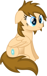 Size: 1250x2015 | Tagged: safe, artist:itspeahead, oc, oc only, oc:stellar winds, pegasus, pony, g4, my little pony: the movie, blue eyes, female, floppy ears, frown, mare, movie accurate, simple background, sitting, solo, surprised, transparent background, vector