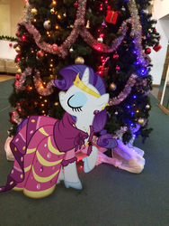 Size: 2448x3264 | Tagged: safe, rarity, pony, g4, christmas, clothes, dress, high res, holiday, irl, photo, ponies in real life