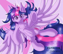 Size: 3000x2550 | Tagged: safe, artist:shad0w-galaxy, twilight sparkle, alicorn, pony, g4, adorasexy, belly button, chest fluff, cute, ear fluff, female, fluffy, high res, horn, lying, mare, sexy, smiling, solo, spread wings, twilight sparkle (alicorn), wings