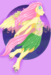 Size: 1939x2829 | Tagged: safe, artist:lucaaegus, fluttershy, pegasus, anthro, unguligrade anthro, g4, clothes, eyes closed, female, smiling, solo