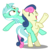 Size: 4200x4200 | Tagged: safe, artist:mundschenk85, bon bon, lyra heartstrings, sweetie drops, earth pony, pony, unicorn, comic:all in good fun, g4, ^^, absurd resolution, amused, bipedal, bon bon is amused, duo, eyes closed, female, hoof in air, lyra riding bon bon, mare, open mouth, ponies riding ponies, raised hoof, rearing, riding, ship:lyrabon, shipping, show accurate, simple background, transparent background, vector