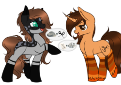 Size: 2914x2057 | Tagged: safe, artist:blocksy-art, oc, oc only, oc:alpha, oc:paper, earth pony, pony, unicorn, female, high res, mare, rock paper scissors, simple background, transparent background