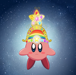 Size: 1933x1909 | Tagged: safe, artist:elijahxronja, artist:lumi-infinite64, artist:prismagalaxy514, artist:rainbow15s, puffball, big crown thingy, crossover, crown, element of generosity, element of honesty, element of kindness, element of laughter, element of loyalty, element of magic, elements of harmony, jewelry, kirby, kirby (series), kirby of the stars, looking at you, male, nintendo, regalia, xk-class end-of-the-world scenario