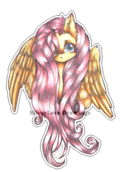 Size: 1857x2649 | Tagged: safe, artist:silverlove234, fluttershy, pony, g4, female, long hair, solo