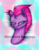 Size: 1532x1981 | Tagged: safe, artist:silverlove234, fizzlepop berrytwist, tempest shadow, pony, unicorn, g4, abstract background, broken horn, bust, eye scar, female, horn, mare, obtrusive watermark, scar, solo, traditional art, watermark