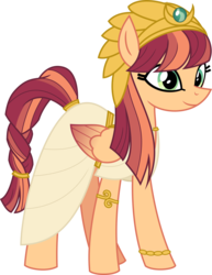 Size: 3500x4536 | Tagged: safe, artist:aeonkrow, derpibooru exclusive, oc, oc only, oc:sabah, pegasus, pony, clothes, egyptian, egyptian pony, female, headdress, high res, jewelry, mare, priestess, reupload, simple background, solo, southern equestria, tall, transparent background