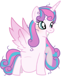Size: 1384x1712 | Tagged: safe, artist:drawingwithbleonayt, princess flurry heart, pony, g4, adult, excited, female, happy, hyper, hyper pregnancy, mama flurry, messy mane, multiple pregnancy, older, older flurry heart, pregnant, raised hoof, solo