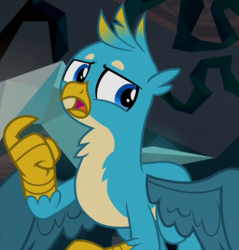 Size: 659x690 | Tagged: safe, screencap, gallus, griffon, g4, my little pony: friendship is magic, what lies beneath, male, solo