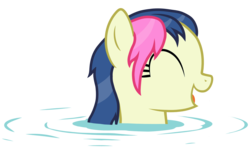 Size: 5000x3000 | Tagged: safe, artist:mundschenk85, bon bon, sweetie drops, earth pony, pony, comic:all in good fun, g4, eyes closed, female, laughing, mare, open mouth, show accurate, simple background, solo, transparent background, vector, wet mane, wet mane bon bon