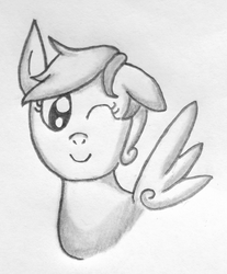 Size: 1931x2332 | Tagged: safe, artist:peterhrod656, oc, oc only, pony, black and white, cute, female, grayscale, mare, monochrome, ocbetes, simple background, sketch, solo, white background