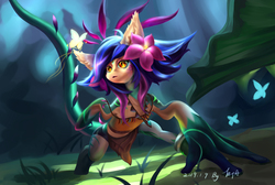 Size: 2993x2014 | Tagged: artist needed, safe, pony, fanfic art, high res, league of legends, neeko, ponified, solo