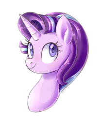 Size: 798x949 | Tagged: safe, artist:darlyjay, starlight glimmer, pony, unicorn, g4, bust, female, mare, portrait, simple background, smiling, solo, transparent background