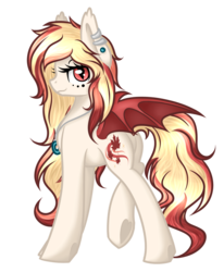 Size: 1024x1241 | Tagged: safe, artist:blocksy-art, oc, oc only, oc:autumn cast, bat pony, pony, female, mare, simple background, solo, transparent background