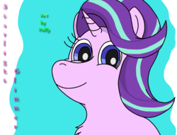 Size: 2206x1688 | Tagged: safe, artist:puffydearlysmith, starlight glimmer, pony, unicorn, g4, bust, female, looking at you, mare, smiling, smiling at you