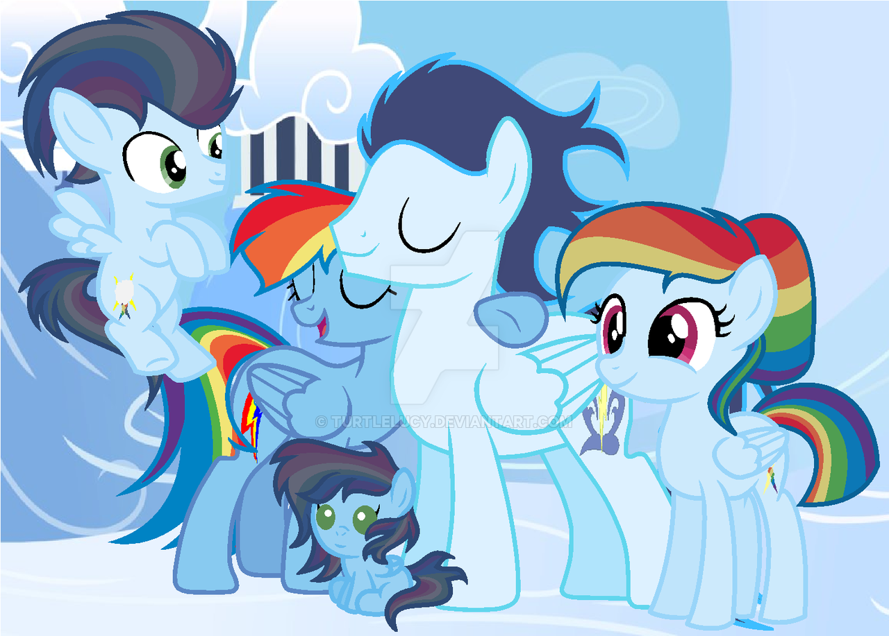 <b>rainbow</b> dash, <b>soarin</b>&apos;, pony, g4, family, female, male, offspring, pare...