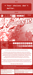 Size: 1000x2268 | Tagged: safe, artist:vavacung, oc, oc:regis (vavacung), oc:young queen, changeling, dragon, griffon, comic:the adventure logs of young queen, comic, explosion, onomatopoeia