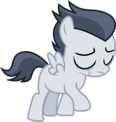 Size: 8610x8990 | Tagged: safe, alternate version, artist:sinkbon, rumble, pegasus, pony, g4, marks and recreation, absurd resolution, colt, crying, cute, depressed, male, rumblebetes, sad, simple background, solo, tears of sadness, transparent background, vector, wings