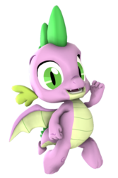Size: 720x1080 | Tagged: safe, artist:tbwinger92, spike, dragon, g4, 3d, male, simple background, solo, source filmmaker, transparent background, winged spike, wings