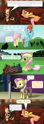 Size: 1920x5400 | Tagged: safe, artist:red4567, fluttershy, rainbow dash, oc, oc:dr. wolf, pony, anthro, g4, 3d, chess, comic, couch, defeated, female, filly, filly fluttershy, filly rainbow dash, flashback, headcanon in the description, losing, lying down, male, microphone, on back, race, source filmmaker, spelling bee, younger