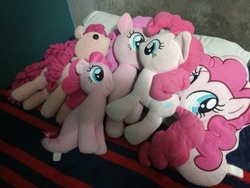 Size: 4608x3456 | Tagged: safe, pinkie pie, pony, seapony (g4), g4, irl, multeity, photo, plushie, seaponified, seapony pinkie pie, species swap, too much pink energy is dangerous, toy