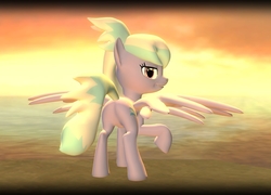 Size: 1500x1080 | Tagged: safe, artist:tbwinger92, cloudchaser, pegasus, pony, g4, 3d, butt, featureless crotch, female, gmod, looking back, plot, solo