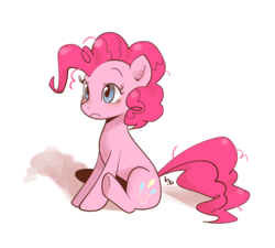 Size: 1500x1350 | Tagged: safe, artist:haden-2375, pinkie pie, earth pony, pony, g4, cute, diapinkes, female, mare, simple background, sitting, solo, white background