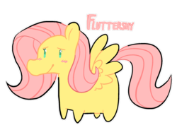 Size: 1024x754 | Tagged: safe, artist:snowolive, fluttershy, pegasus, pony, g4, blushing, chibi, female, mare, simple background, smiling, solo, spread wings, transparent background, wings