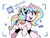 Size: 1600x1200 | Tagged: safe, artist:oofycolorful, oc, oc only, oc:oofy colorful, pony, unicorn, discord (program), female, mare, multicolored hair, simple background, smiling, solo, stars, white background
