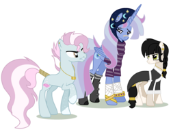 Size: 2335x1776 | Tagged: safe, artist:elementbases, artist:rukemon, oc, oc only, oc:desert dune (ice1517), oc:nazif, oc:spring service, alicorn, earth pony, pony, icey-verse, adopted offspring, alicorn oc, bandage, base used, blaze (coat marking), boots, bracelet, clothes, coat markings, commission, concave belly, dress, ear piercing, earring, facial markings, family, father and daughter, female, hijab, horn, horn ring, islam, jewelry, magical lesbian spawn, male, mare, mother and daughter, necklace, offspring, parent:trixie, parent:twilight sparkle, parents:twixie, piercing, raised hoof, ring, scarf, shirt, shoes, simple background, slender, socks, stallion, striped socks, tail wrap, thin, transparent background, waitress, wall of tags, wedding ring