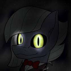 Size: 894x894 | Tagged: safe, artist:dr-papa, limestone pie, earth pony, pony, g4, female, glowing eyes, mare, slit pupils, solo