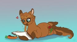 Size: 1280x696 | Tagged: safe, artist:boxgoat, oc, oc only, earth pony, pony, belly, coat markings, drawing, mouth hold, pencil, pencil case, prone, sketchbook, socks (coat markings), solo