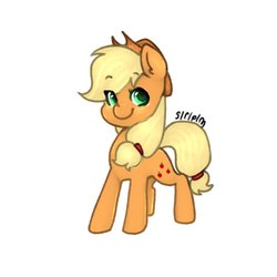 Size: 768x768 | Tagged: safe, artist:siripim111, applejack, earth pony, pony, g4, cowboy hat, cute, cutie mark, female, hat, jackabetes, looking at you, mare, simple background, smiling, solo, white background
