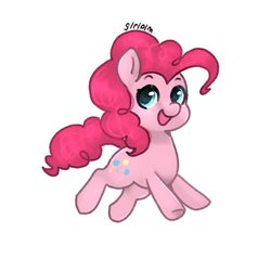 Size: 768x768 | Tagged: safe, artist:siripim111, pinkie pie, earth pony, pony, g4, cute, cutie mark, diapinkes, female, looking at you, mare, open mouth, simple background, smiling, solo, white background
