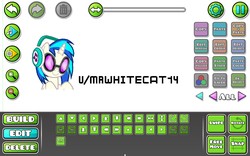 Size: 1680x1050 | Tagged: safe, dj pon-3, vinyl scratch, pony, unicorn, g4, buttons, game, gamer, geometry dash, level, level editor, online level, stereo madness
