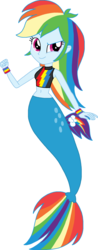 Size: 945x2412 | Tagged: safe, artist:rebelprincess59, rainbow dash, mermaid, equestria girls, g4, belly button, bracelet, clothes, female, jewelry, mermaid tail, mermaidized, midriff, simple background, solo, species swap, swimsuit, white background