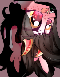 Size: 3500x4495 | Tagged: safe, artist:2pandita, oc, oc only, pony, female, horns, mare, solo, upside down